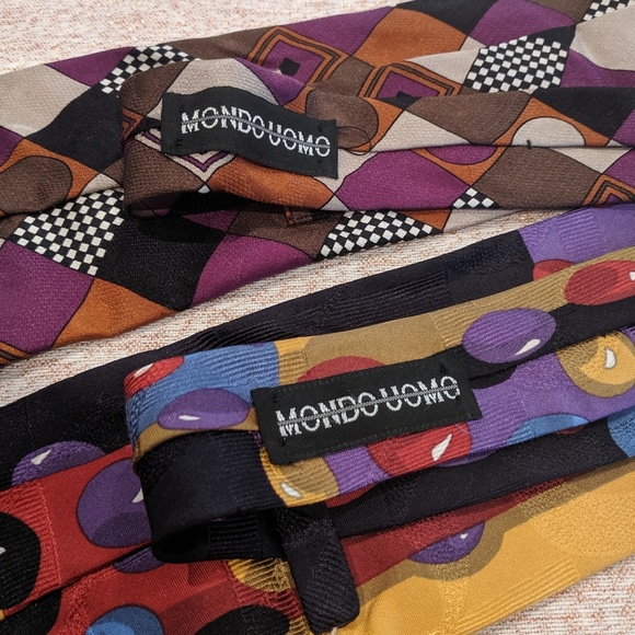 2 100% silk handmade in Italy tie Mondo Uomo - Picture 4 of 8